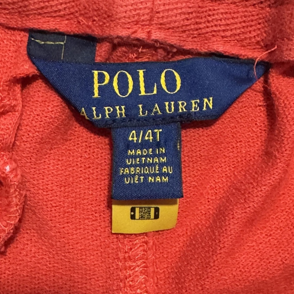 Polo Ralph Lauren Shorts Boys 4T Red Big Pony Sweat French Terry Elastic Waist - Picture 4 of 5